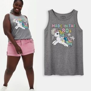 TORRID MY LITTLE PONY HEATHER GREY TANK ‘MADE IN THE 80s’